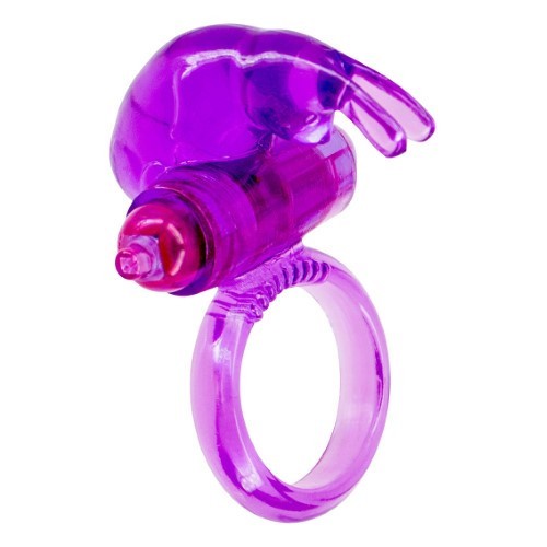 Inele vibratoare - Iepurasul Inel Vibrator pentru Penis cu Urechiuse Stimulatoare pentru Clitoris - Violet