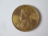 Marea Britanie medalia de punctualitate a scolii din Londra 1902 regele Edward VII,diametrul:39 mm