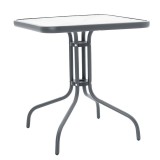 Cumpara ieftin Masa exterior Watson din metal gri inchis - sticla 70x70x70cm