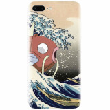 Husa silicon pentru Apple Iphone 8 Plus, Great Wave Fish