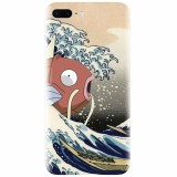 Husa silicon pentru Apple Iphone 7 Plus, Great Wave Fish