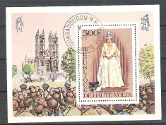 Haute Volta 1977 Elizabeth II, perf. sheet, used R.028
