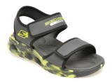 Cumpara ieftin Sandale SKECHERS gri, SOLA GLOW, din piele ecologica