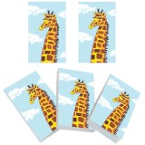 Set 5 Carnete Buzunar Girafa 5x8 cm, 100 Foi Veline, Hartie 80g/mp, Coperta Lucioasa, Brosate, Brand Soapta Stelelor