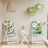 vidaXL Perne scaun spătar &icirc;nalt multicolor 2 buc. 120x50x3 cm textil