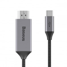 Cablu video Baseus HDMI 4K - USB Type-C 1.8m Gri foto