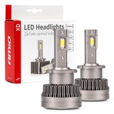 Becuri LED AMiO seria XD D2S D2R 6500K Canbus, inlocuitor pentru xenon, 8600LM, 70W set, racire activa, aluminiu si cupru