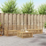 vidaXL Set de canapele de exterior 5 pcs Alb Lemn Solid de Acacia 3389994