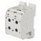 Conector &Icirc;mbinare Șine 95mm2 4 Borne Gri STB TS35 1kV