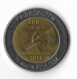 Moneda 250 ruble 2014, referendum - Crimea
