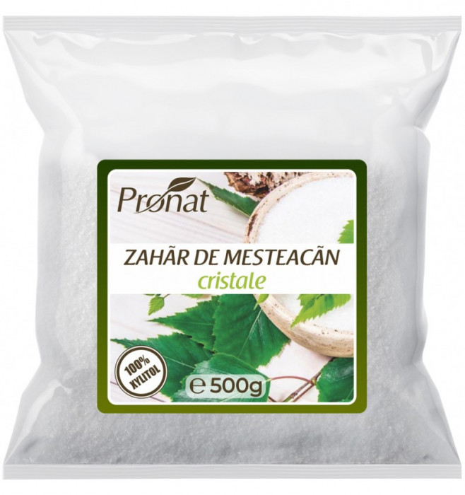 Zahar de mesteacan cristale, 100% xylitol, 500g Pronat