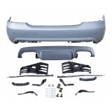 Set bara spate MERCEDES Clasa S (W221) 09.2005-09.2013, cu gauri senzori parcare; grunduit, de vopsit; type S65 AMG; cu elemente de fixare, cu spoile