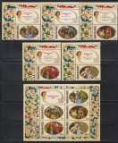 Cook 1969 - Crăciun - Picturi de Corregio, Filippo Lippi, s.a., Serie cu Vinieta + Colita, MNH