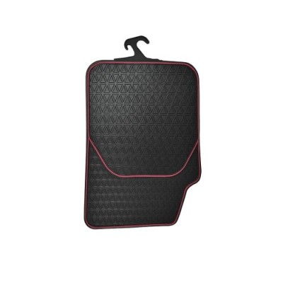 Covoare cauciuc interior universale cu dunga rosie set 4 bucati Cod: R01 foto