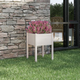 Cumpara ieftin Jardinieră de grădină, alb, 50x50x70 cm, lemn masiv de pin