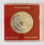 POLONIA PROBA SPECIMEN 1000 ZLOTI 1986 CENTRUL DE SANATATE A MAMEI POLONEZE ARGINT PROOF (CITITI DESCRIEREA), Europa