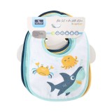 Set 7 bavete, Lorelli, bumbac si peva, 30 x 19 cm, inchidere cu banda velcro