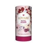 Tub de ceai Lovar&eacute; - Royal Dessert: Amestec de hibiscus, fructe de pădure, petale de flori și fructe 80 g