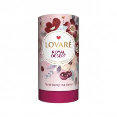 Tub de ceai Lovaré - Royal Dessert: Amestec de hibiscus, fructe de pădure, petale de flori și fructe 80 g