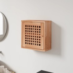 Gossi dulap de perete, 42x18x42 cm, lemn masiv de nuc