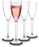 Set de 4 pahare pentru sampanie RBDRINKS, plastic, transparent, 15 cl, 202 x 59 x 53 mm