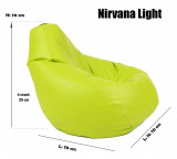 Fotoliu mic copii 4-14 ani nirvana light chocolate piele eco umplut cu perle polistiren, PufRelax