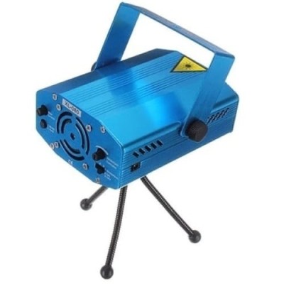 Proiector Laser eOptima&amp;reg; XY-HS-03, 6 proiectii, Mod Strobo, Ajustare Viteza, Joc Lumini Interior, Activare la Sunet, Albastru foto