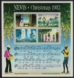 NEVIS 1983 RELIGIE SARBATORI CRACIUN, Nestampilat