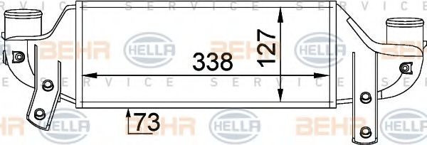 Radiator intercooler FORD FIESTA IV (JA, JB) (1995 - 2002) HELLA 8ML 376 746-621