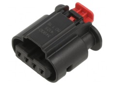 Conector Receptacol 1x4 Negru 1.2MM foto