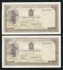 Q781 PERECHE CONSECUTIVA 500 LEI 1 NOIEMBRIE 1940 filigran BNR vertical NECIRCULATA UNC