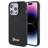 Guess Husa Square Mirror Script Logo iPhone 15 Pro Negru