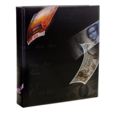 Album pentru bancnote, ARTline, 8 folii si insertii de carton negru