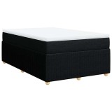 Cumpara ieftin Pat box spring cu saltea, negru, 120x190 cm, catifea