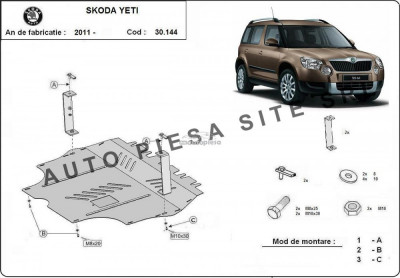 Scut metalic motor Skoda Yeti 1.2 TSI / 1.4 TSI / 1.6TDI fabricata incepand cu 2011 APS-30,144 foto