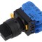 Comutator rotativ 22mm cu 3 pozitii stabile x2 neagra
