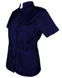 Cumpara ieftin Tunica Medicala Pe Stil Cu Elastan, Bluemarin cu nasturi - 3XL, Bleumarin