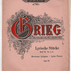 Partitura muzicala Grieg - Lyrische Stucke Heft VII no. 4-6 op. 62