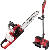 Einhell GE-ST 36/40 Li E + GE-LC 36/35 Li PXC - Freza de zapada fara acumulatori si incarcator Li-Ion 18 V - Ah 400 mm + Drujba 35 cm 15 m/s