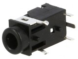Soclu Jack 3,5mm Mamă Stereo 4 Piste 90&deg;