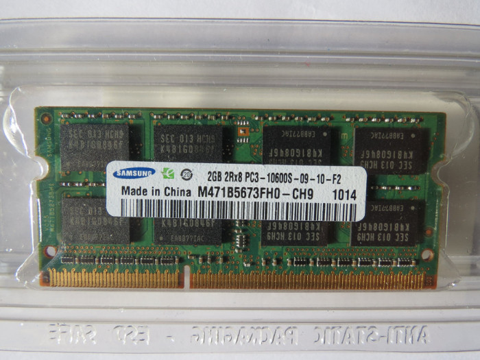 Memorii Laptop Samsung 2GB DDR3 10600S 1333Mhz CL9 M471B5673FH0