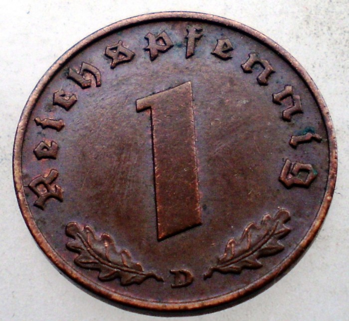 2.485 GERMANIA 1 REICHSPFENNIG 1937 D