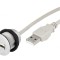Soclu USB 22mm IP20 Argintiu
