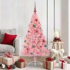 VidaXL Pom de Crăciun artificial pre-iluminat Roz 150 cm PVC 3397071