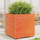 VidaXL Jardinieră grădină, maro ceruit, 70x70x72,5 cm, lemn masiv pin