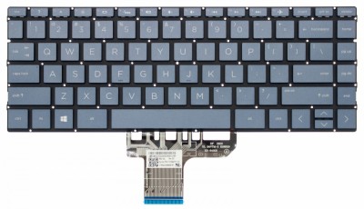 Tastatura compatibila Laptop, HP, Spectre X360 13-AP, 13T-AP, iluminata, gri deschis, layout US foto