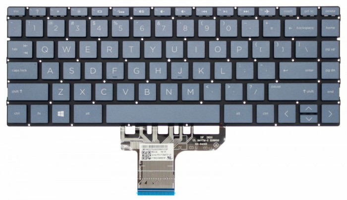 Tastatura compatibila Laptop, HP, Spectre X360 13-AP, 13T-AP, iluminata, gri deschis, layout US