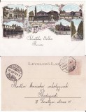 Buzias, Timis, Banat-litografie 1898, Circulata, Printata