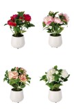 Set 4 ghivece Bujori artificiali 19 x 52 cm