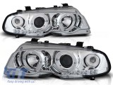 Set de faruri tuning cu ochi de &icirc;nger halogen potrivit pentru BMW 3 E46 04.1999-03.2003 coupe/cabriolet, stanga si dreapta Performance AutoTuning